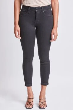 Women's Tummy Control 2 Button Rolled Cuff Jean -Wana Fashion Shop WP938141 W37 2