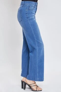 Women's Sustainable Wide Leg Jeans -Wana Fashion Shop WP94251N C08 3