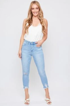 Women's High Rise Vintage Straight Fray Hem Jean -Wana Fashion Shop WP971770N C2014 1 04360316 0cf2 4525 be51 5c43f5aad231