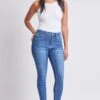 Women's Curvy Fit High Rise Skinny Jeans 2 Women's Curvy Fit High Rise Skinny Jeans -Wana Fashion Shop WP988975 M08 5