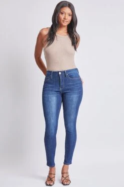 Women's Curvy Fit High Rise Skinny Jeans -Wana Fashion Shop WP988975 S08 1
