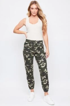 Women's Elastic Hem Joggers 19 Women's Elastic Hem Joggers -Wana Fashion Shop WP989621 CAMO 1