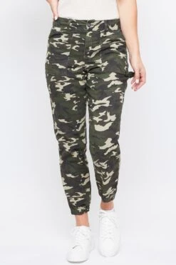 Women's Elastic Hem Joggers 20 Women's Elastic Hem Joggers -Wana Fashion Shop WP989621 CAMO 2