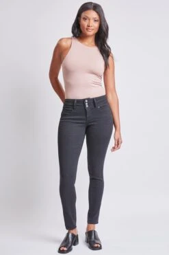 Women's WannaBettaButt 3 Button Skinny Ankle Jeans -Wana Fashion Shop WP998651N W67 1