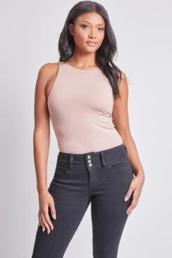 Women's WannaBettaButt 3 Button Skinny Ankle Jeans -Wana Fashion Shop WP998651N W67 2