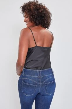 Women's WannaBettaButt 3 Button Skinny Ankle Jeans -Wana Fashion Shop WP998651N S1689 5