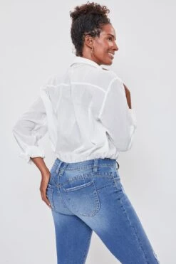 Women's WannaBettaButtMid Rise Regular Hem Skinny Sustainable Jean -Wana Fashion Shop WP998765N M1477 5