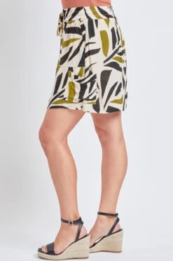 Women's Pull-On Drawstring Porkchop & Cargo Pocket Skort -Wana Fashion Shop WR132CG AB006 3