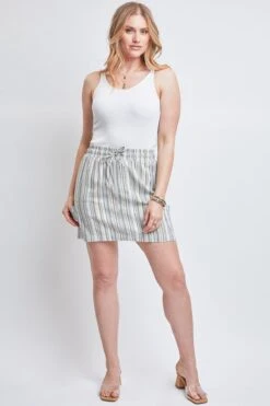 Women's High Rise Linen Cargo Skort -Wana Fashion Shop WR132LN ST007 1