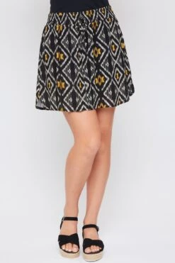 Women's Dolphin Rayon Skort With Knit Under Short -Wana Fashion Shop WR136CG BA003 1