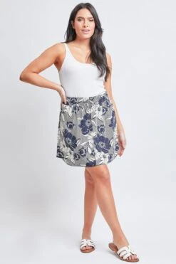 Women's High Rise Pull-On Dolphin Skort -Wana Fashion Shop WR136R1 FL012 1