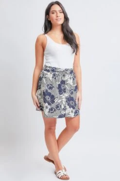 Women's High Rise Pull-On Dolphin Skort -Wana Fashion Shop WR136R1 FL012 5