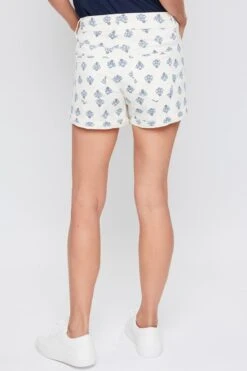 Women's High Rise Stacked Waistband Cuff Twill Shorts -Wana Fashion Shop WS221021 CBFOU 5