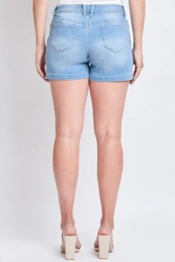 Women's WannaBettaButt Side Slit Hem Denim Shorts -Wana Fashion Shop WS253042 L2659 2
