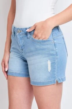 Women's WannaBettaButt Side Slit Hem Denim Shorts -Wana Fashion Shop WS253042 L2659 9