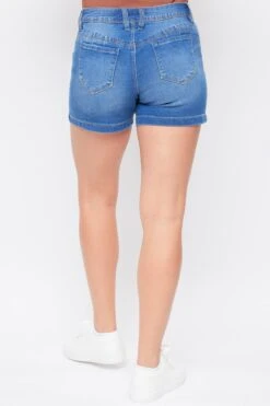 Women's WannaBettaButt Side Slit Hem Denim Shorts -Wana Fashion Shop WS253042 M2659 4