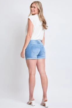 Women's WannaBettaButt 3 Button Cuffed Shorts Sustainable -Wana Fashion Shop WS257942 L2658 6