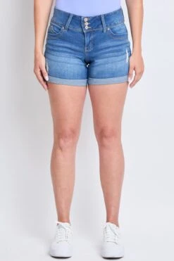 Women's WannaBettaButt 3 Button Cuffed Shorts Sustainable -Wana Fashion Shop WS257942 M2658 1