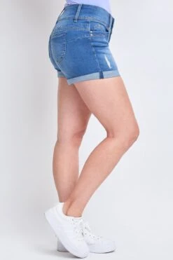 Women's WannaBettaButt 3 Button Cuffed Shorts Sustainable -Wana Fashion Shop WS257942 M2658 3