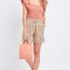 Women's Linen Lounge Shorts With Frayed Hem Lifestyle Collection