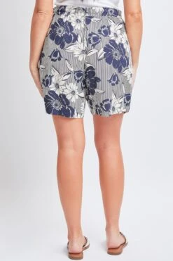 Women's Pull-On Shorts With Pockets -Wana Fashion Shop WS2624R1 FL012 4