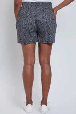 Women's Drawstring Shorts With Pleated Side Pockets -Wana Fashion Shop WS2651P1 AB002 4
