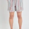 Women's High Rise Pull-On Cuffed Shorts - Lifestyle Collection -Wana Fashion Shop WS2690LN ST012 2
