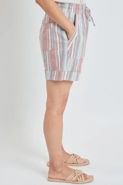 Women's High Rise Pull-On Cuffed Shorts - Lifestyle Collection -Wana Fashion Shop WS2690LN ST012 3