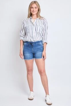 Women's Essentials Elastic Waistband Jogger Shorts -Wana Fashion Shop WS270950 08M 4