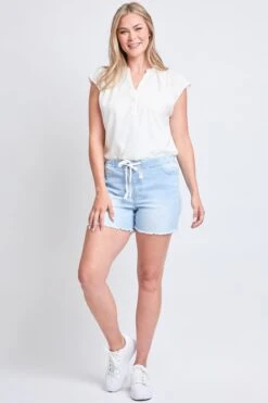 Women's Essentials Elastic Waistband Jogger Shorts -Wana Fashion Shop WS270950 Q36 6