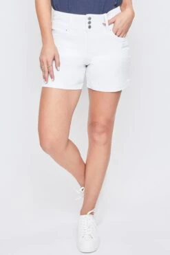 Women's Essential Fray Cuff Denim Shorts 28 Women's Essential Fray Cuff Denim Shorts -Wana Fashion Shop WS271241 K2646 2