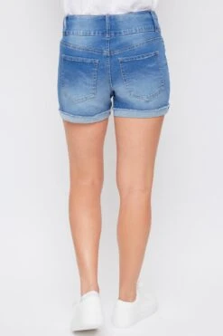 Women's Essential Fray Cuff Denim Shorts 39 Women's Essential Fray Cuff Denim Shorts -Wana Fashion Shop WS271241 M2645 3