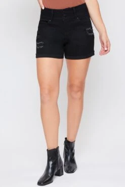 Women's Essential Fray Cuff Denim Shorts 41 Women's Essential Fray Cuff Denim Shorts -Wana Fashion Shop WS271241 W2646 2