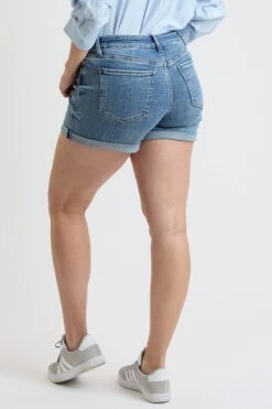 Women's High Rise Premium Stretch Fold-Over Cuff Shorts -Wana Fashion Shop WS314960 35T 3