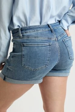 Women's High Rise Premium Stretch Fold-Over Cuff Shorts -Wana Fashion Shop WS314960 35T 5