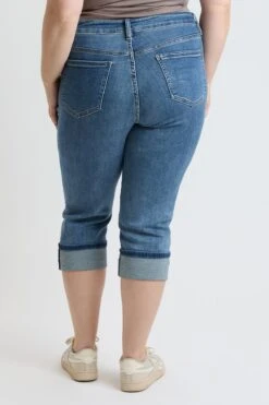 Women's Plus High Rise Premium Stretch Cuff Essential Capri -Wana Fashion Shop XC121960 35T 3