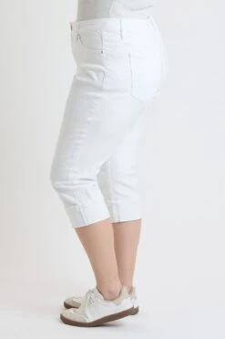 Women's Plus High Rise Premium Stretch Cuff Essential Capri -Wana Fashion Shop XC121960 K37 2