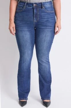 Women's Plus High Rise Slim Bootcut Jeans -Wana Fashion Shop XP024029 N08 1