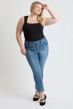 Women's Plus Premium Stretch Slim Straight Jeans -Wana Fashion Shop XP024460 16T 4