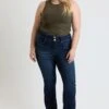 Women's Plus Premium Stretch High Rise Bootcut Jeans -Wana Fashion Shop XP036160 S35 5