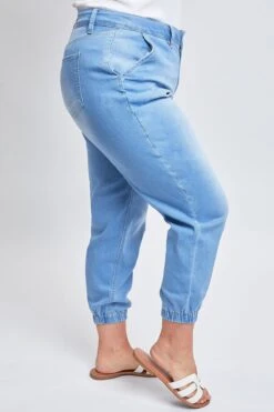 Women's Plus Size Joggers With Elastic Hem -Wana Fashion Shop XP60164 C08 2