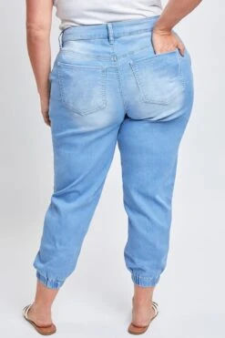 Women's Plus Size Joggers With Elastic Hem -Wana Fashion Shop XP60164 C08 3