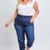 Women's Plus Size Joggers With Elastic Hem -Wana Fashion Shop XP60164 S08 1