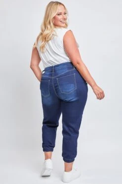 Women's Plus Size Joggers With Elastic Hem -Wana Fashion Shop XP60164 S08 6
