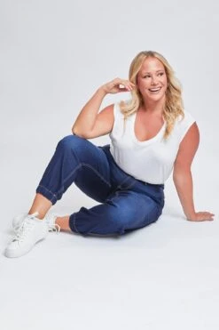 Women's Plus Size Joggers With Elastic Hem -Wana Fashion Shop XP60164 S08 7