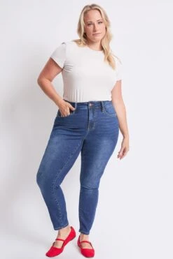 Women's Plus High Rise Basic 5 Pocket Skinny Jeans 23 Women's Plus High Rise Basic 5 Pocket Skinny Jeans -Wana Fashion Shop XP60629 S08 5 05b9d623 1030 47e0 a8b4 6d414d358cf3