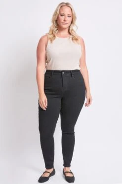 Women's Plus High Rise Basic 5 Pocket Skinny Jeans 30 Women's Plus High Rise Basic 5 Pocket Skinny Jeans -Wana Fashion Shop XP60629 W37 4 d25f9473 7b7c 4e73 bcdb 5d2c92bfe662