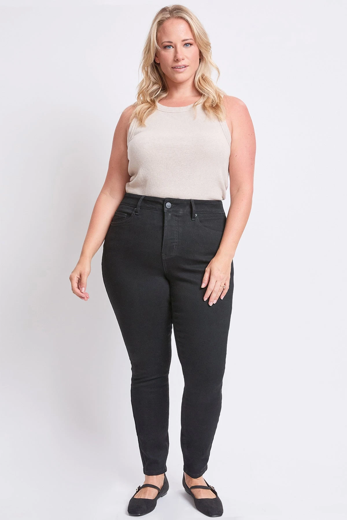 Women's Plus High Rise Basic 5 Pocket Skinny Jeans 19 Women's Plus High Rise Basic 5 Pocket Skinny Jeans - Image 17