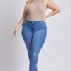 Women's Plus Size Essential High Rise Skinny Jean -Wana Fashion Shop XP60640 M1862 7