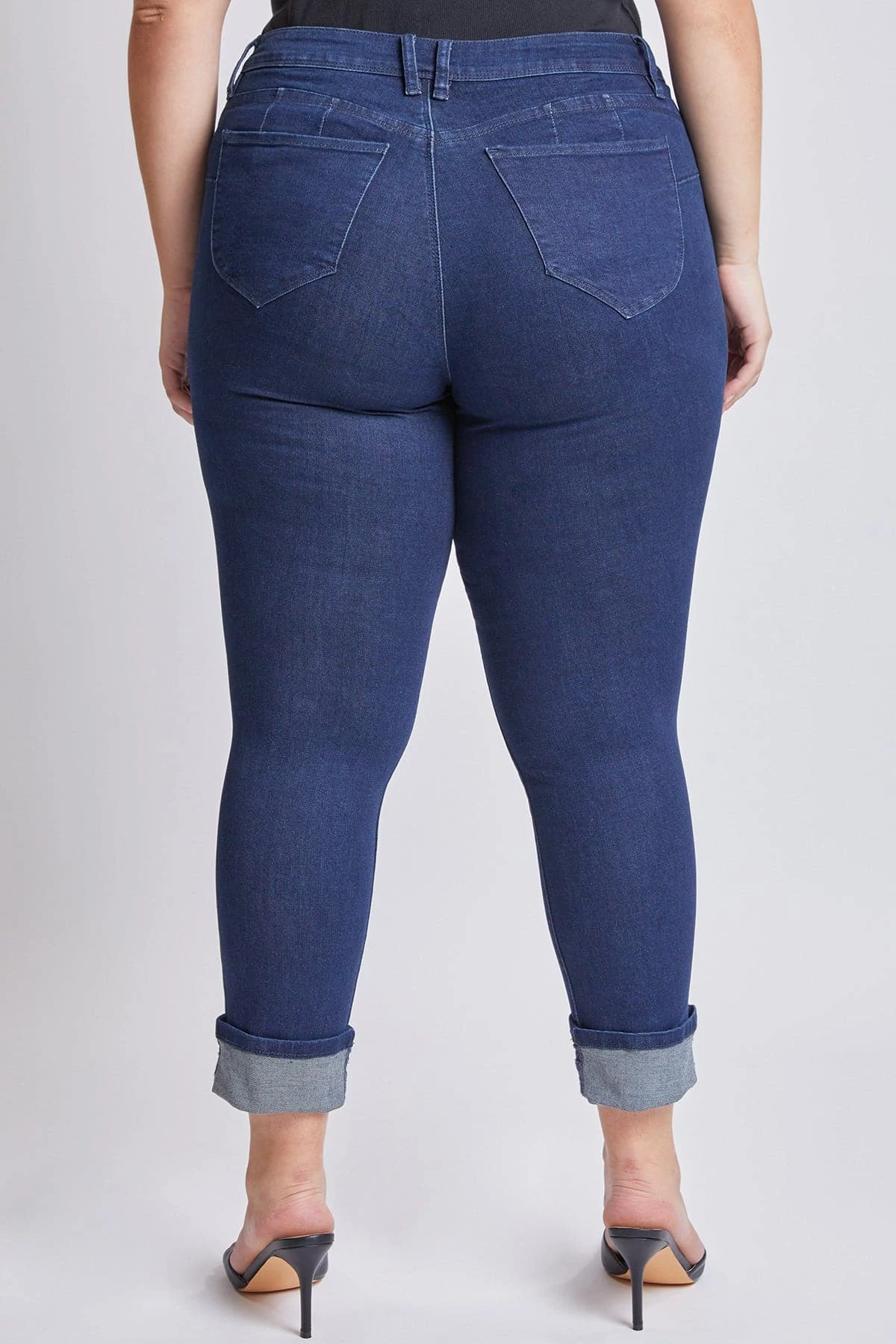 Women's Plus Size WannaBettaButt Mid Rise Mega Cuff Ankle Jeans 14 Women's Plus Size WannaBettaButt Mid Rise Mega Cuff Ankle Jeans - Image 12